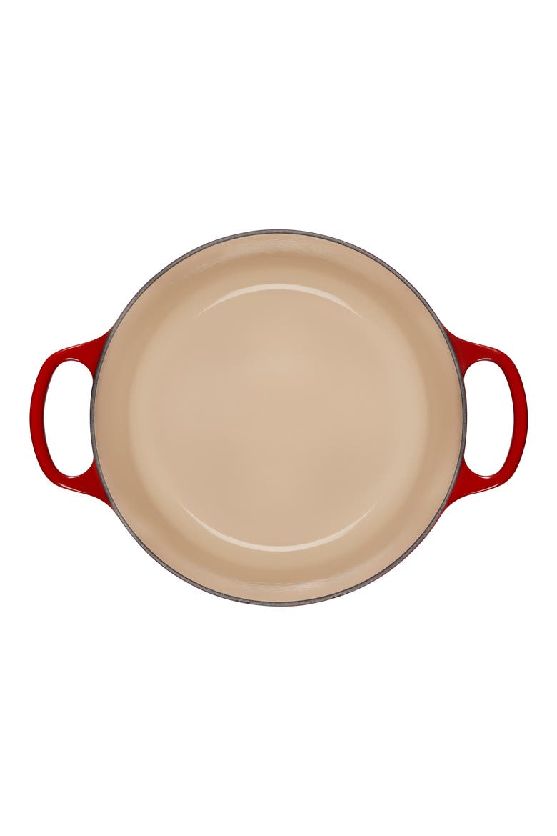 Signature 4.5-Quart Round Enamel Cast Iron Dutch Oven, Alternate, color, CERISE