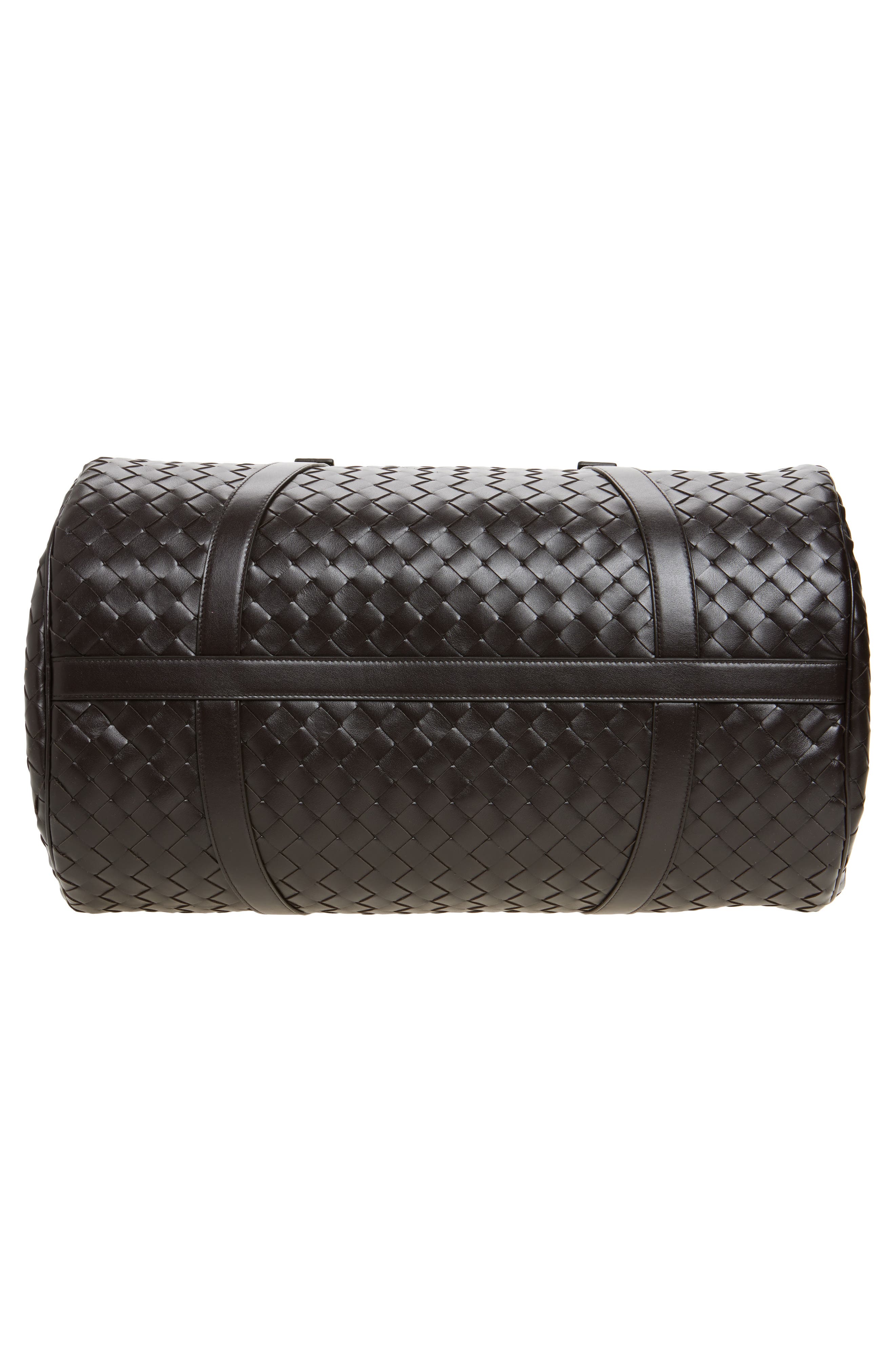 Bottega Veneta Intrecciato Leather Duffle Bag, Alternate, color, 2145 Fondant-Silver