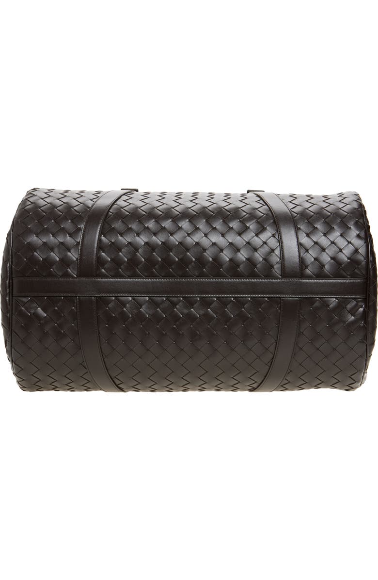 Bottega Veneta Intrecciato Leather Duffle Bag, Alternate, color, 2145 Fondant-Silver