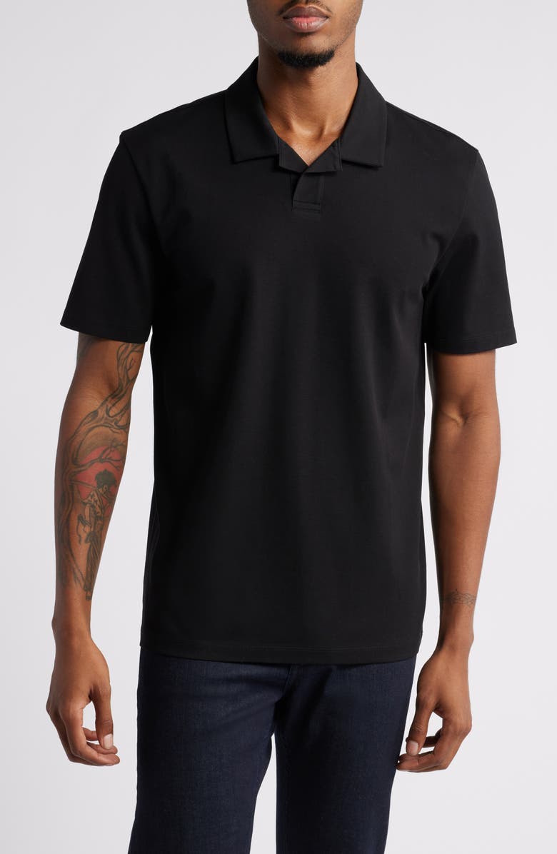 HUGO Dimerspolo Johnny Collar Piqué Polo, Main, color, Black