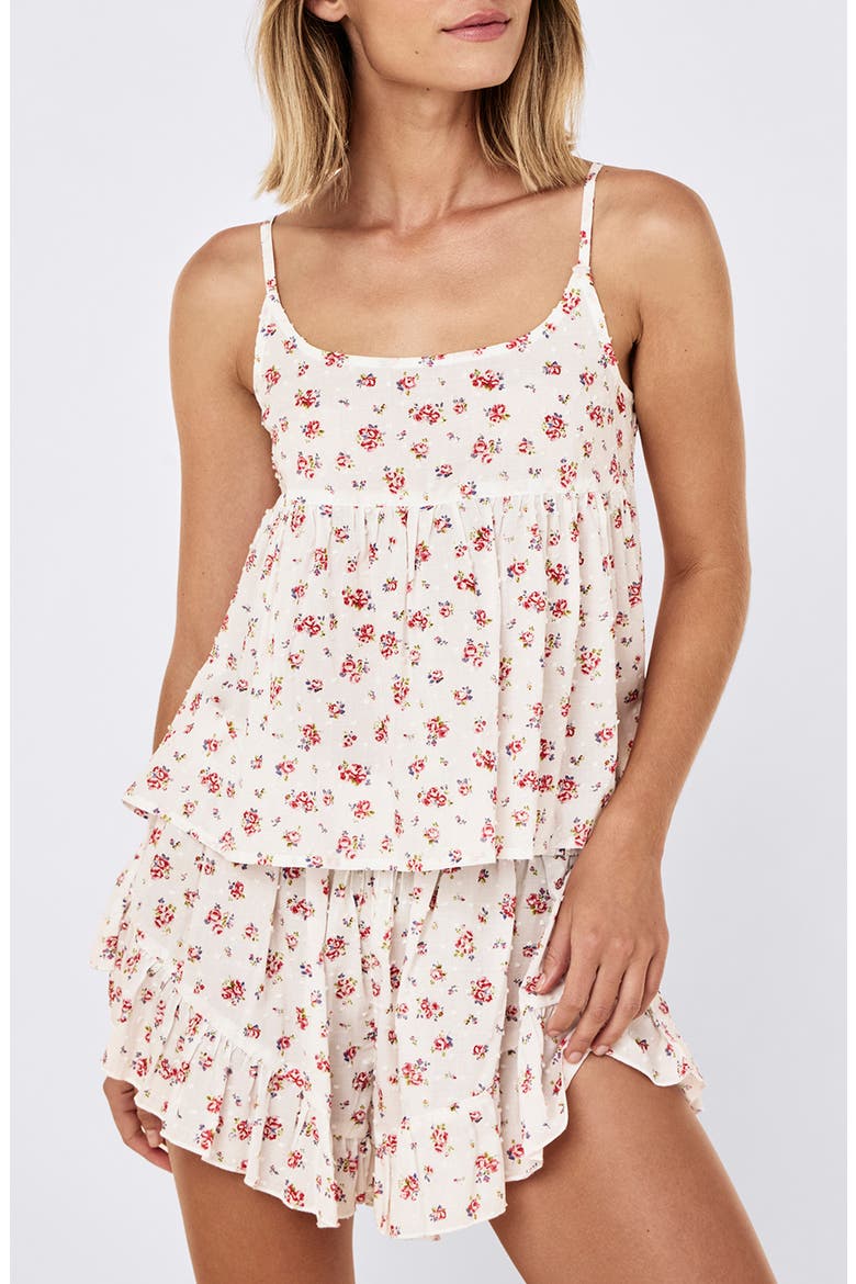 Swiss Dot Cotton Short Pajamas, Alternate, color, POSY FLORAL