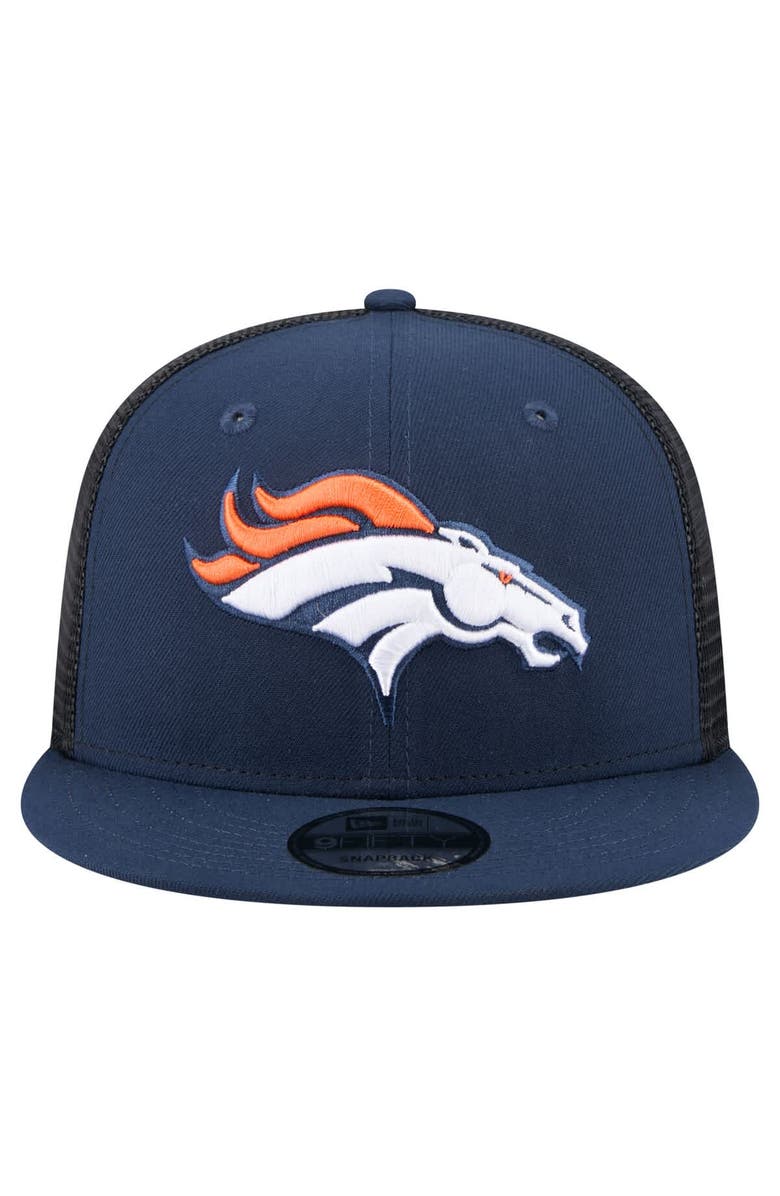 New Era Men's New Era  Navy Denver Broncos Core Team 9FIFTY Trucker Snapback Hat, Alternate, color, Navy