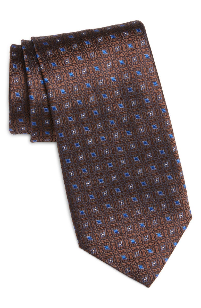 Canali Medallion Silk Tie, Main, color, 