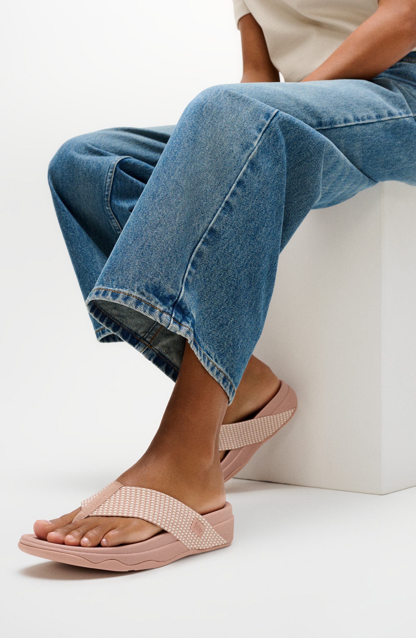 Flowmotion Wedge Flip Flop, Alternate, color, BEIGE BUFF
