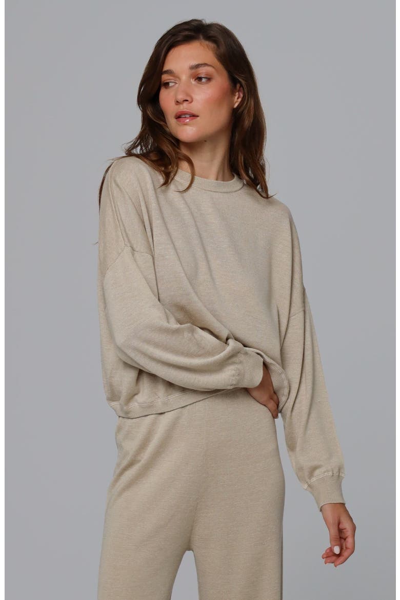 Nilo Knitted Crewneck, Main, color, beige