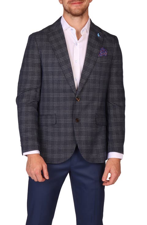 Modern Fit Glen Plaid Mèlange Sport Coat