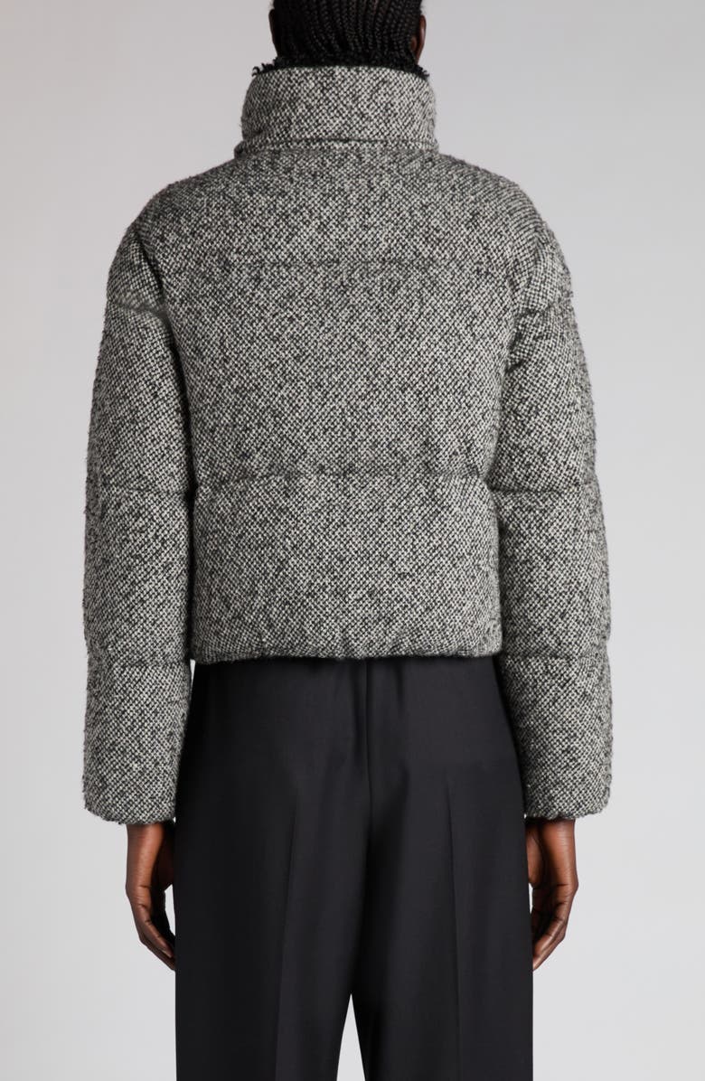 Moncler Brezesse Tweed Down Jacket, Alternate, color, Black Check