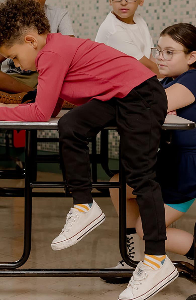 Mightly Organic Cotton Fleece Pocket Joggers, Alternate, color, Black