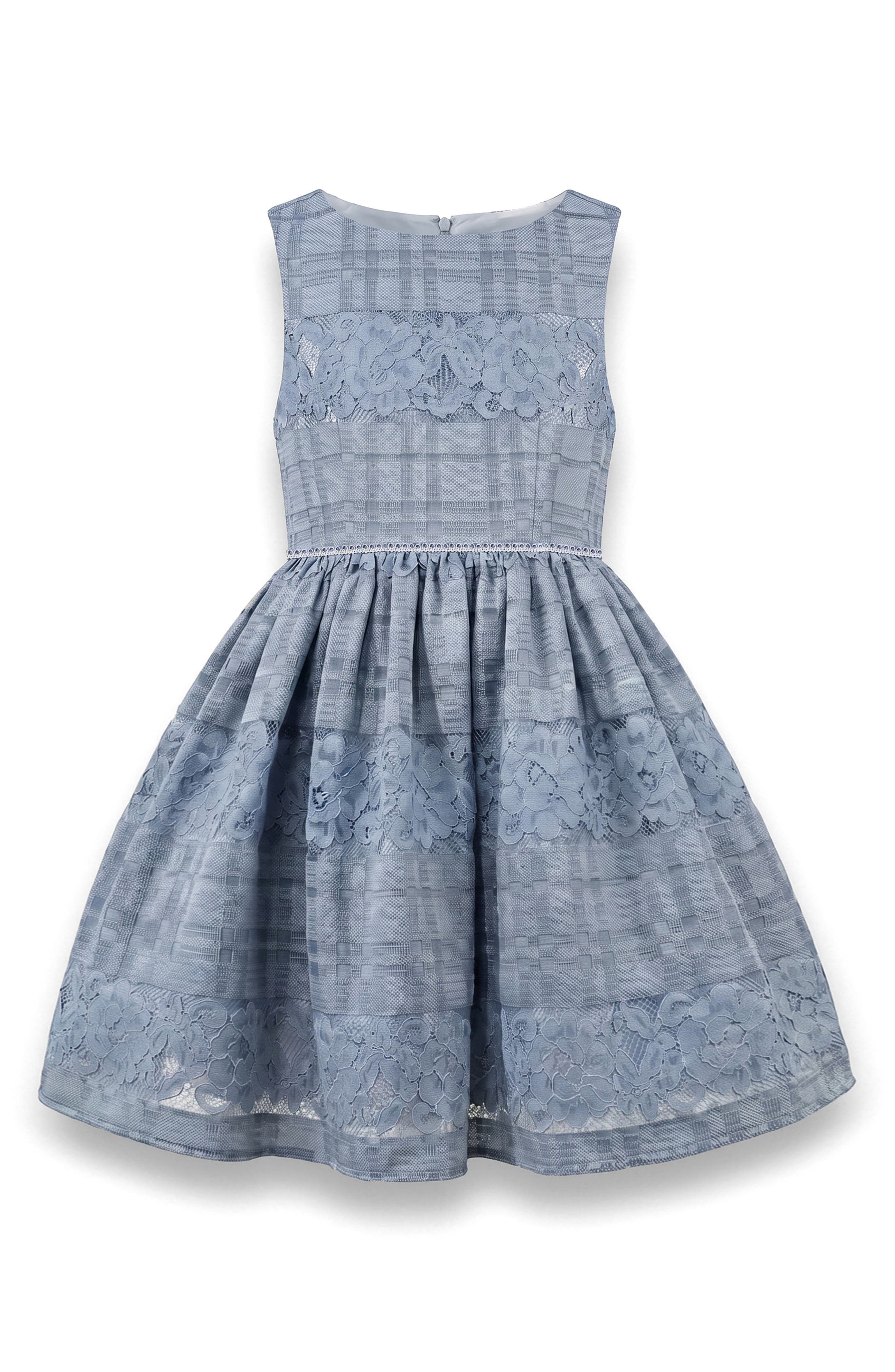 Kids' Isabella Striped Lace Dress
