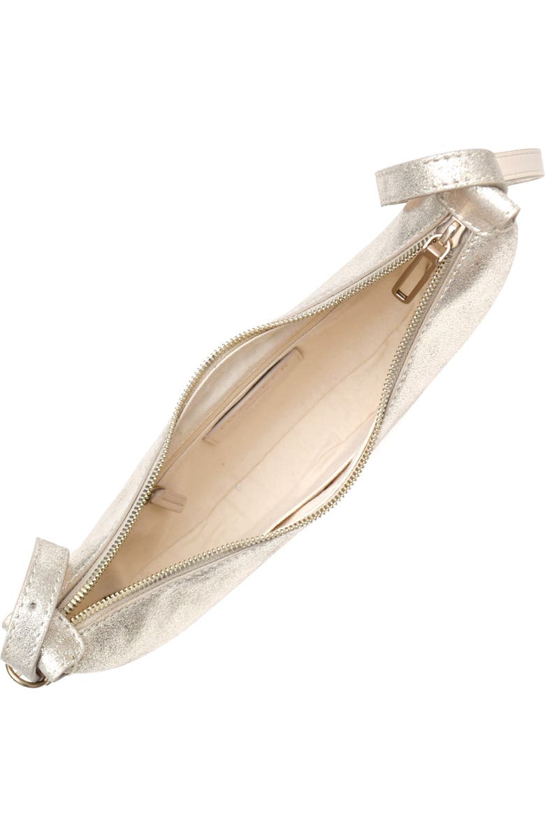 Thacker Silas Shimmer Leather Crossbody Bag, Alternate, color, Champagne