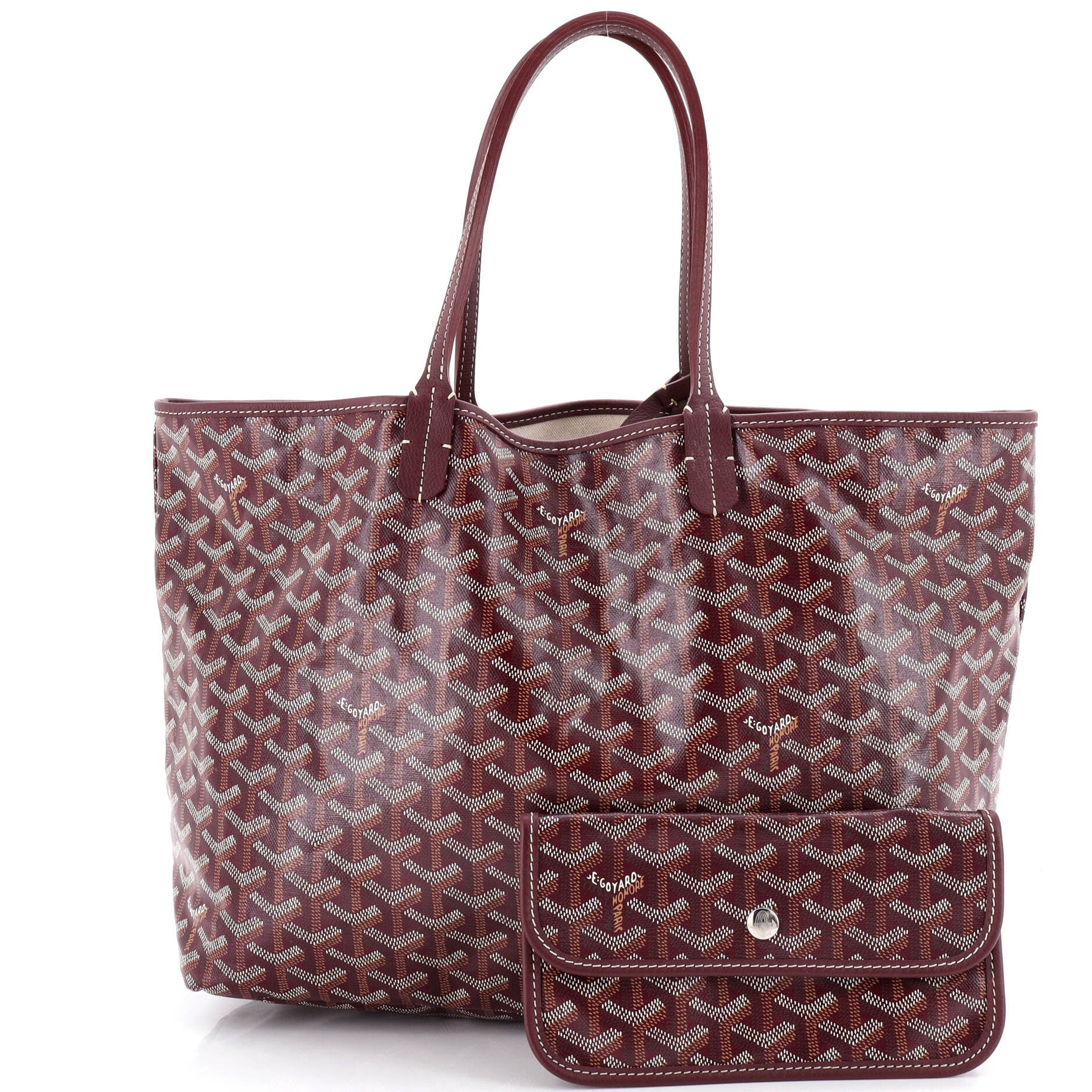 Pre-Owned Goyard Saint Louis Tote Coated Canvas PM, Alternate, color, Red