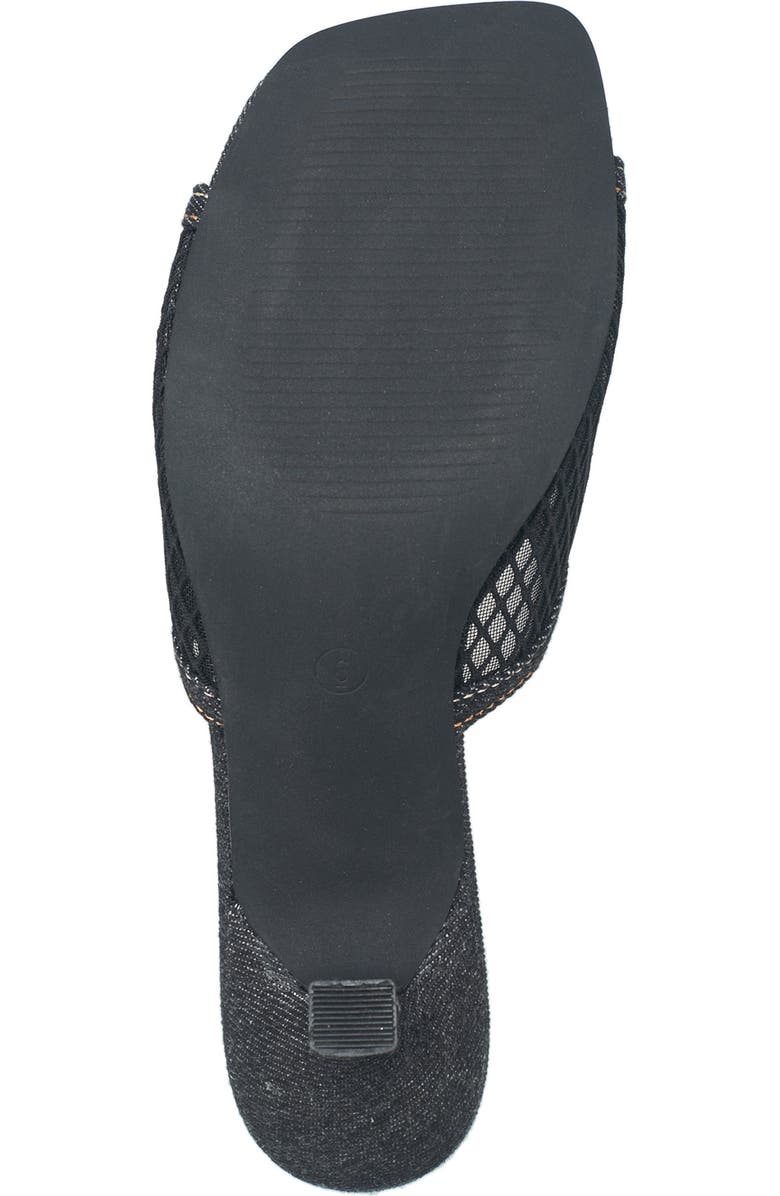 True Religion Denim Mesh Mule Heel, Alternate, color, Black