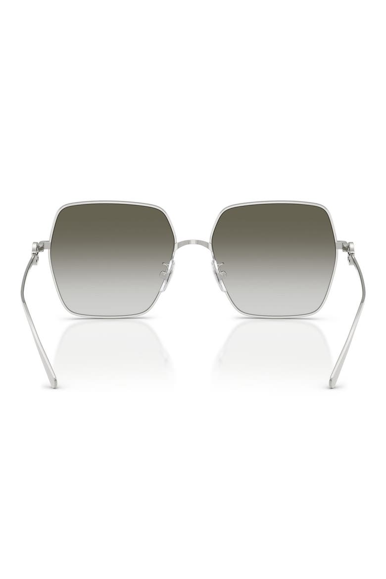 58mm Gradient Square Sunglasses, Alternate, color, SILVER / GREY GREEN GRADIENT