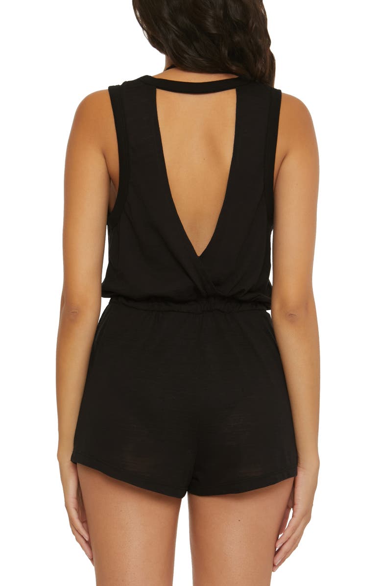 Becca Beach Date Open Back Cover-Up Romper, Alternate, color,