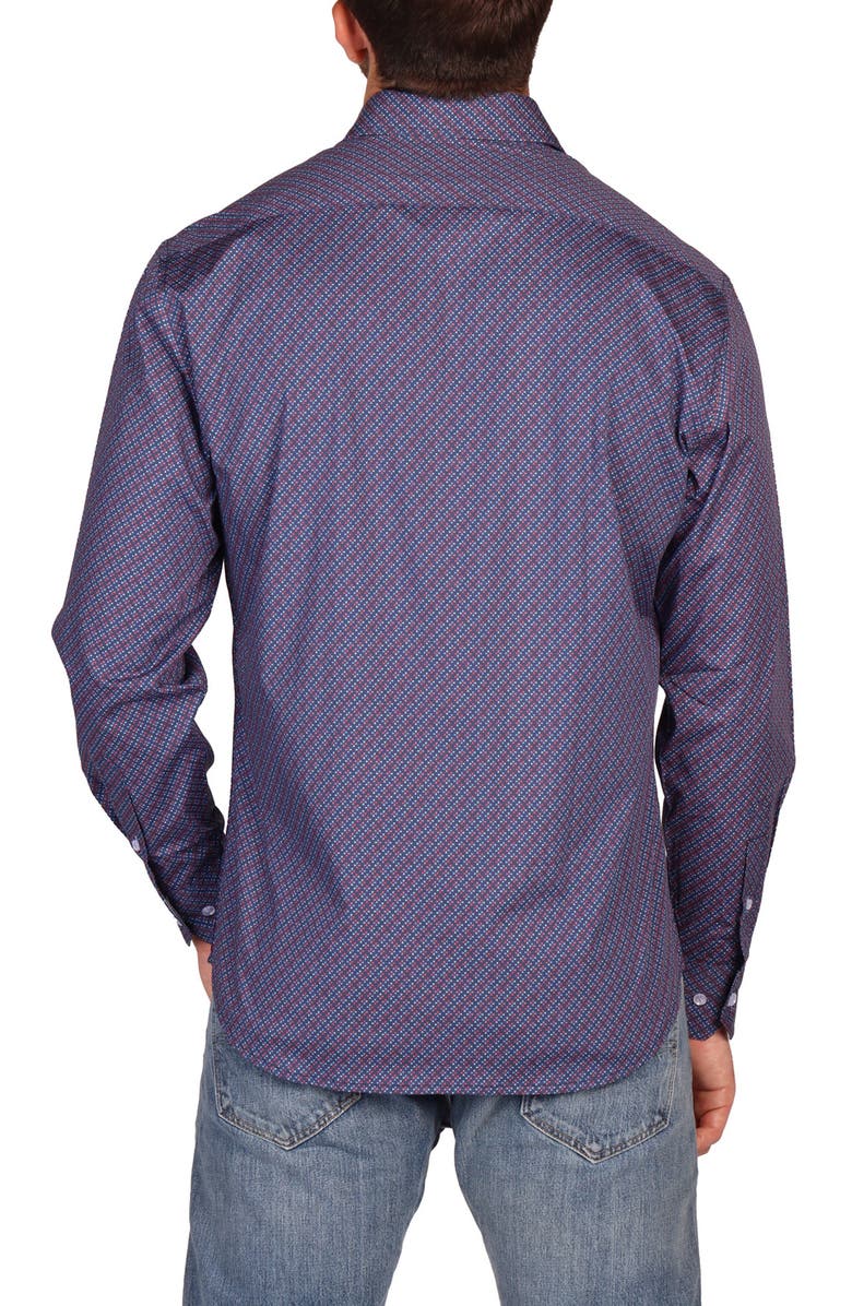 TailorByrd Classic Fit Stretch Cotton Button-Down Shirt, Alternate, color, Blue Multi