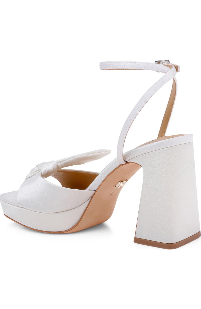 Badgley Mischka Collection Yuki Ankle Strap Platform Sandal, Alternate, color, White Crepe