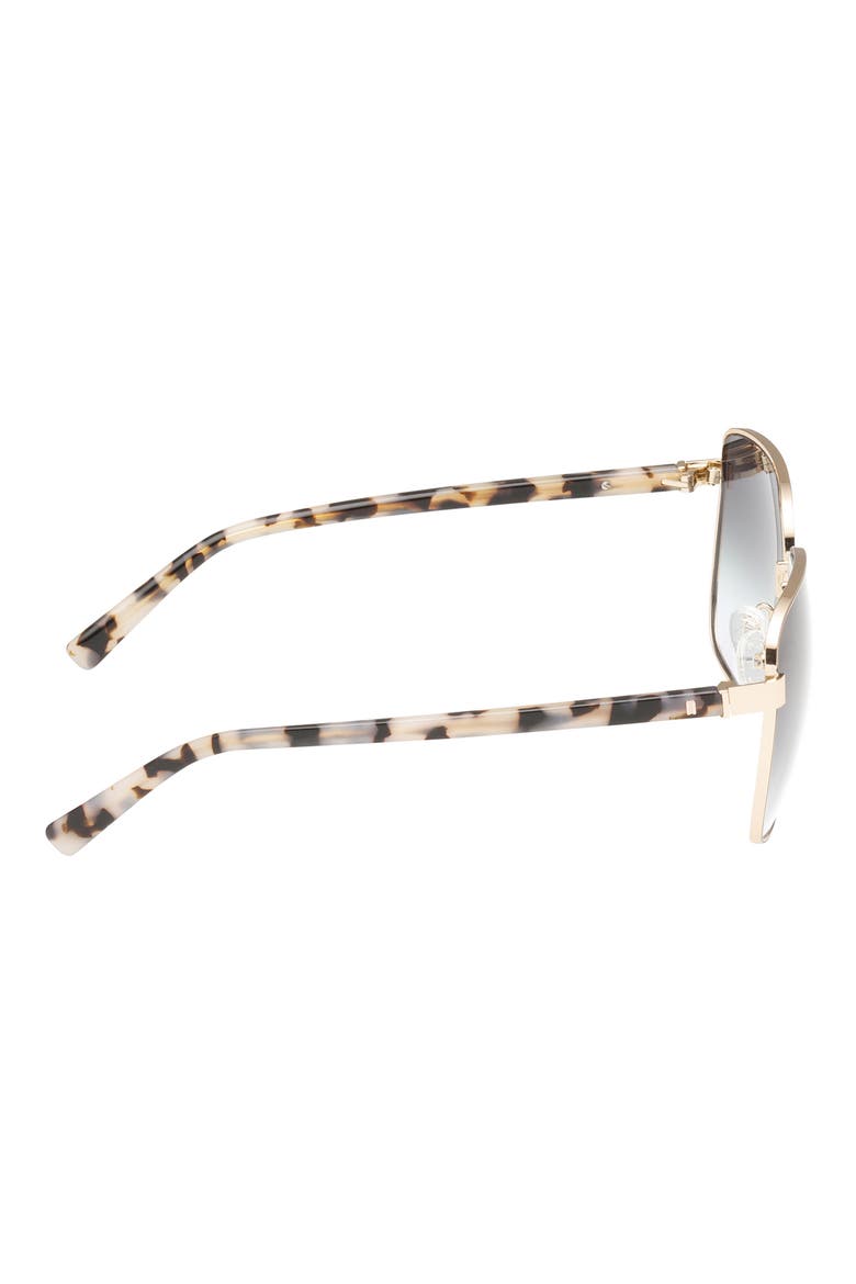 58mm Square Sunglasses, Alternate, color, GOLD / SMOKE GRADIENT LENS