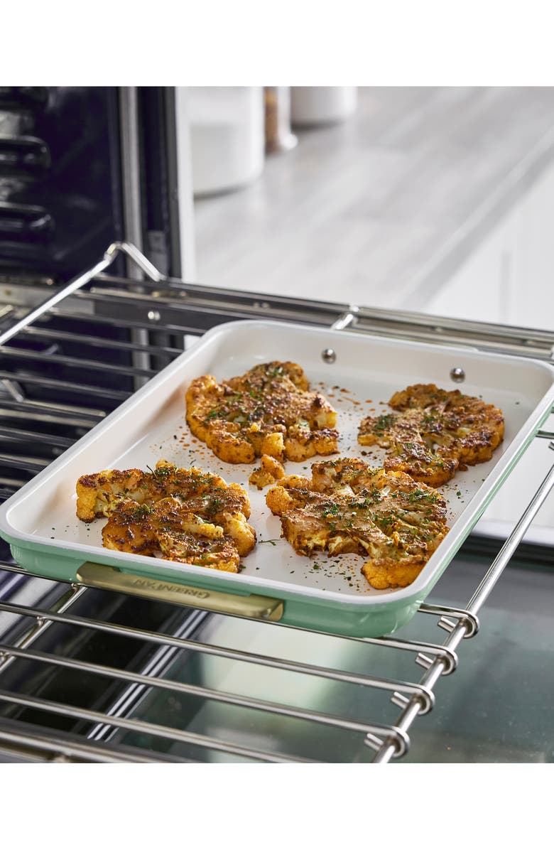 GreenPan Reserve Rectangular Baking Sheet, Alternate, color, Sage