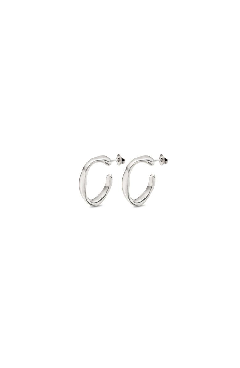 UNODE50 Sterling silver-plated wide hoop earrings, Alternate, color, Silver