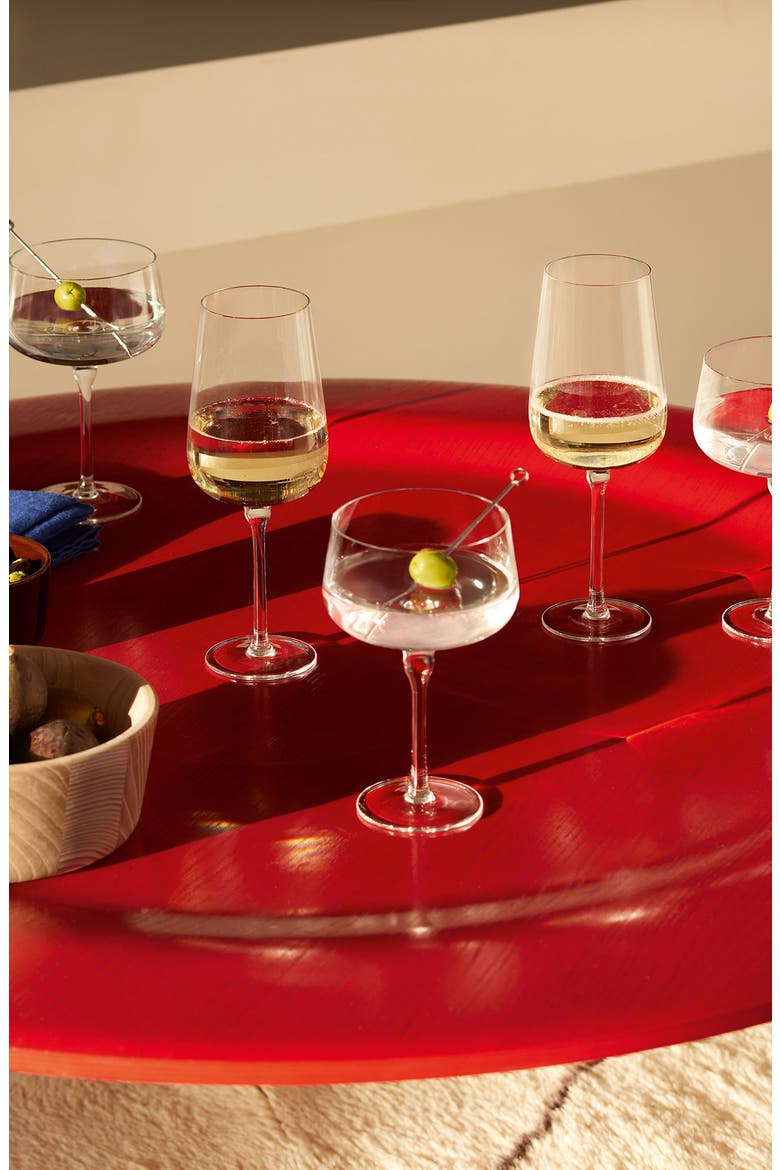 Arc Set of 4 Saucer Cocktail Glasses, Alternate, color, CLEAR