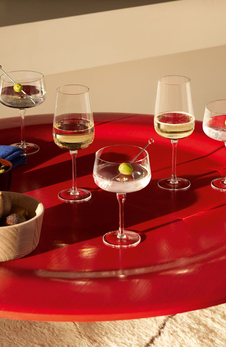 LSA Arc Set of 4 Saucer Cocktail Glasses, Alternate, color, Clear