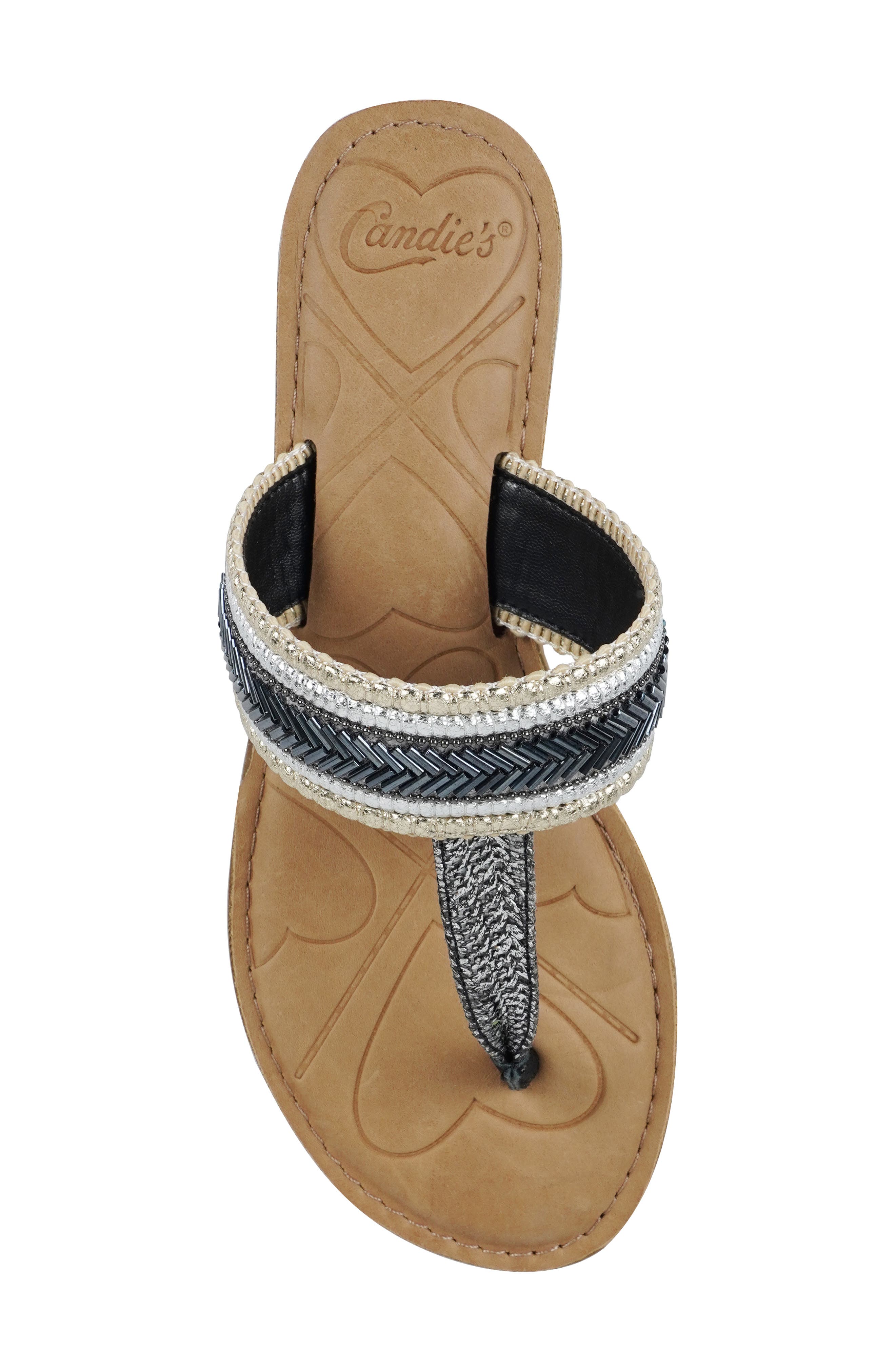 Candie's Trystan Sandal, Alternate, color, Black Fabric