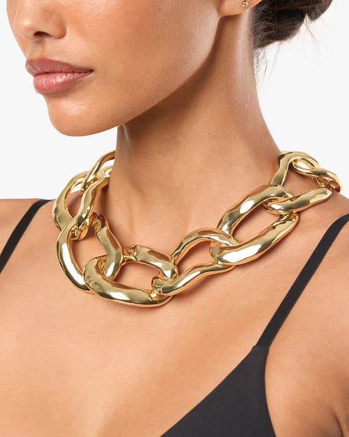 Weworewhat Chunky Chain Choker In Gold