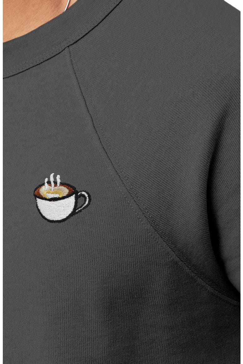 Cappuccino Fleece Sweatshirt, Alternate, color, Asphalt Gray