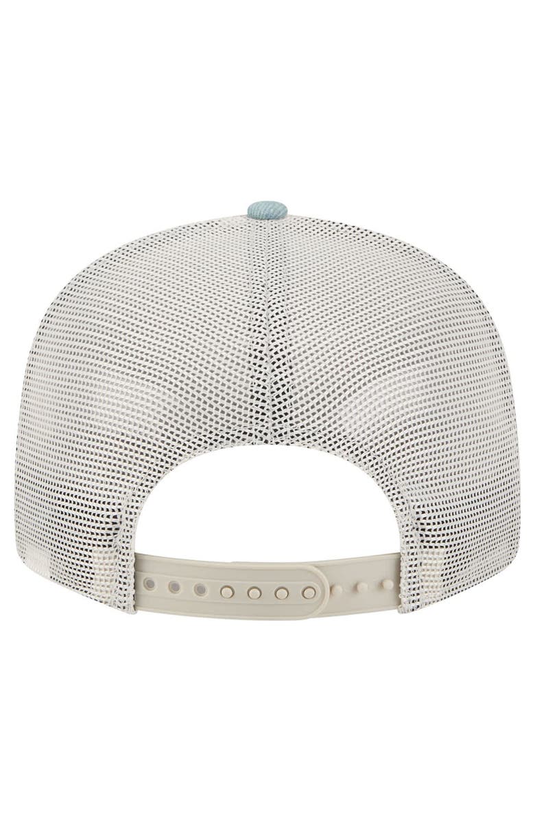 New Era Men's New Era Brooklyn Nets Adventure Denim Split Panel 9FIFTY Snapback Trucker Hat, Alternate, color, Denim