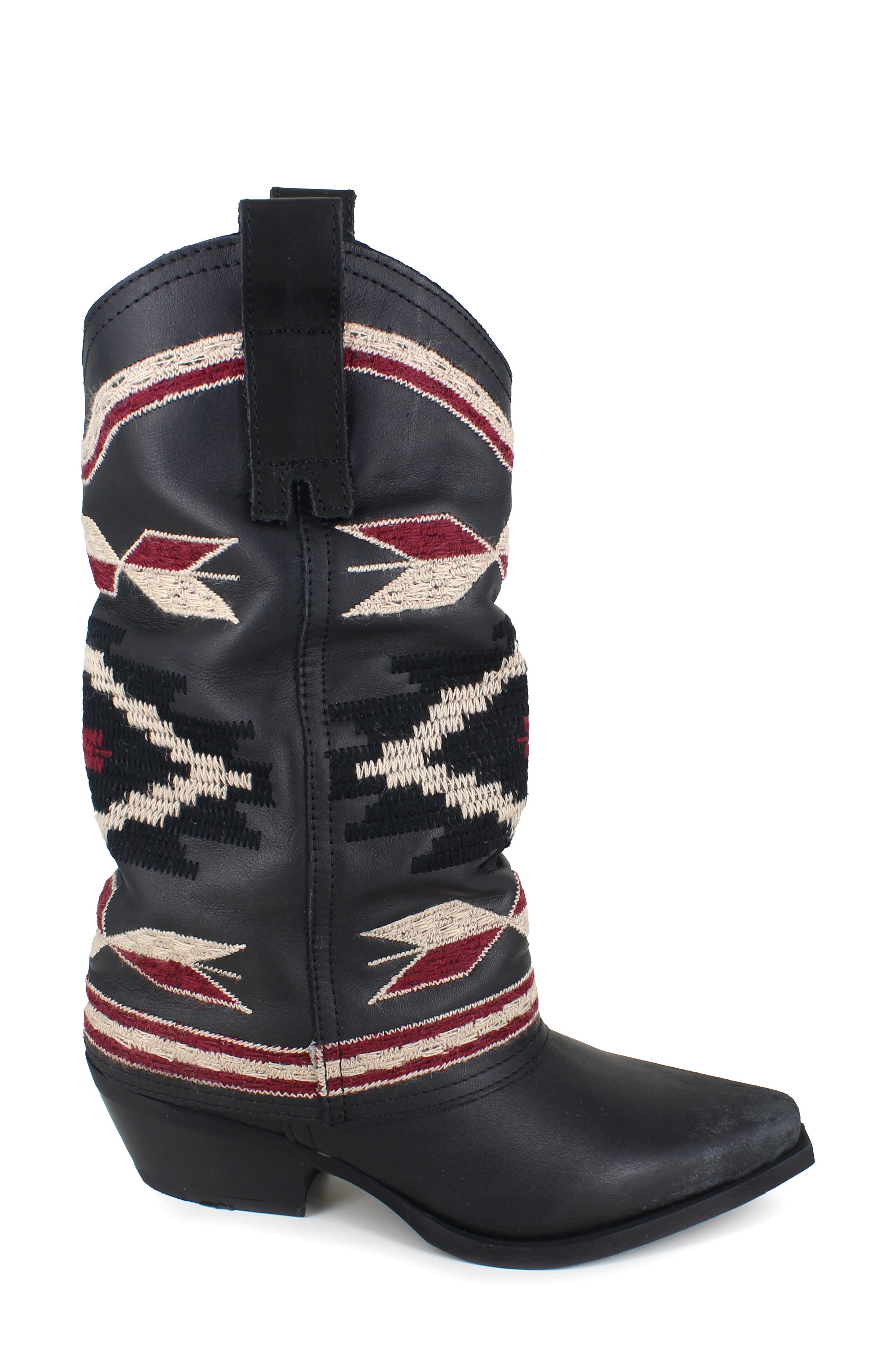 ZIGI Azra Western Boot, Alternate, color, Black Leather