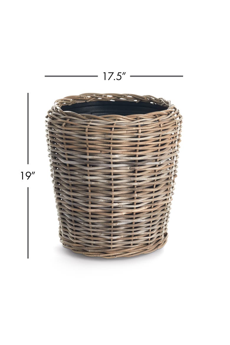 Woven Dry Basket Planter 17.75", Alternate, color, Beige