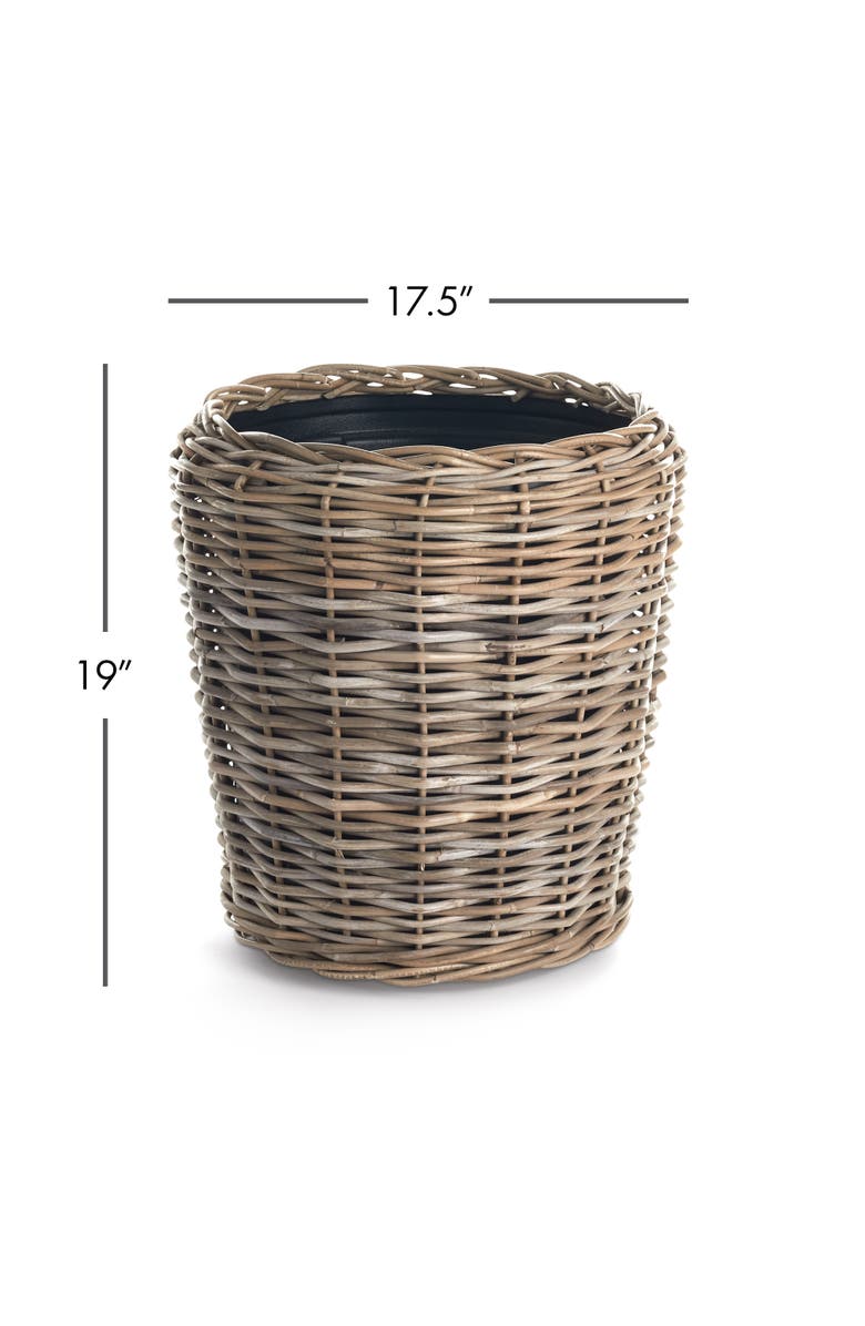 Napa Home & Garden Woven Dry Basket Planter 17.75", Alternate, color, Beige