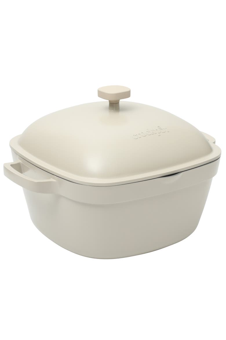 Northvale Lightweight Cast Aluminum Dutch Oven with Lid, Alternate, color, Matte Linen