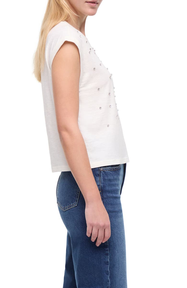 Wildfox Nova Embellished Top, Alternate, color, Snow White