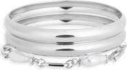 NORDSTROM RACK Faux Pearl Bangle Bracelet