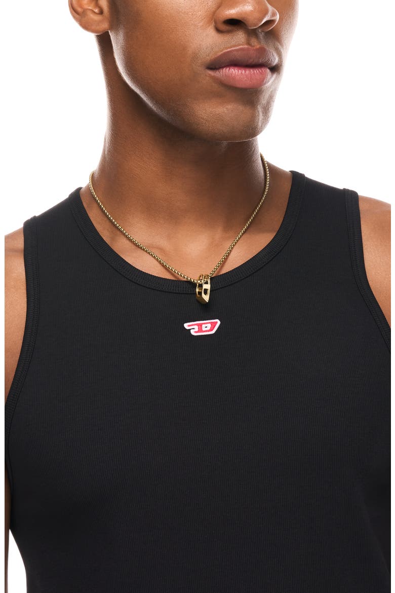 D Logo Ring Pendant Necklace, Alternate, color, GOLD