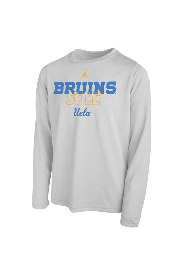 Youth Jordan Brand  White UCLA Bruins 2023 On Court Sole Bench T-Shirt, Alternate, color, White