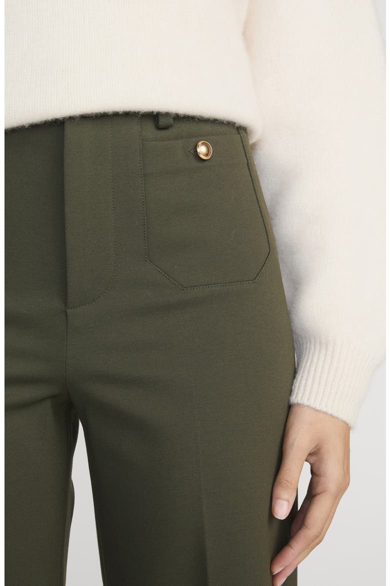 The Modernist High Waist Wide Leg Pants, Alternate, color, MILITARY GREEN