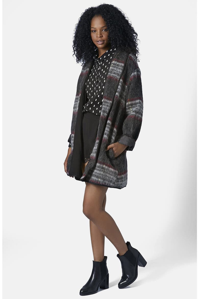 Diamond Print Woven Shirt, Alternate, color, BLACK