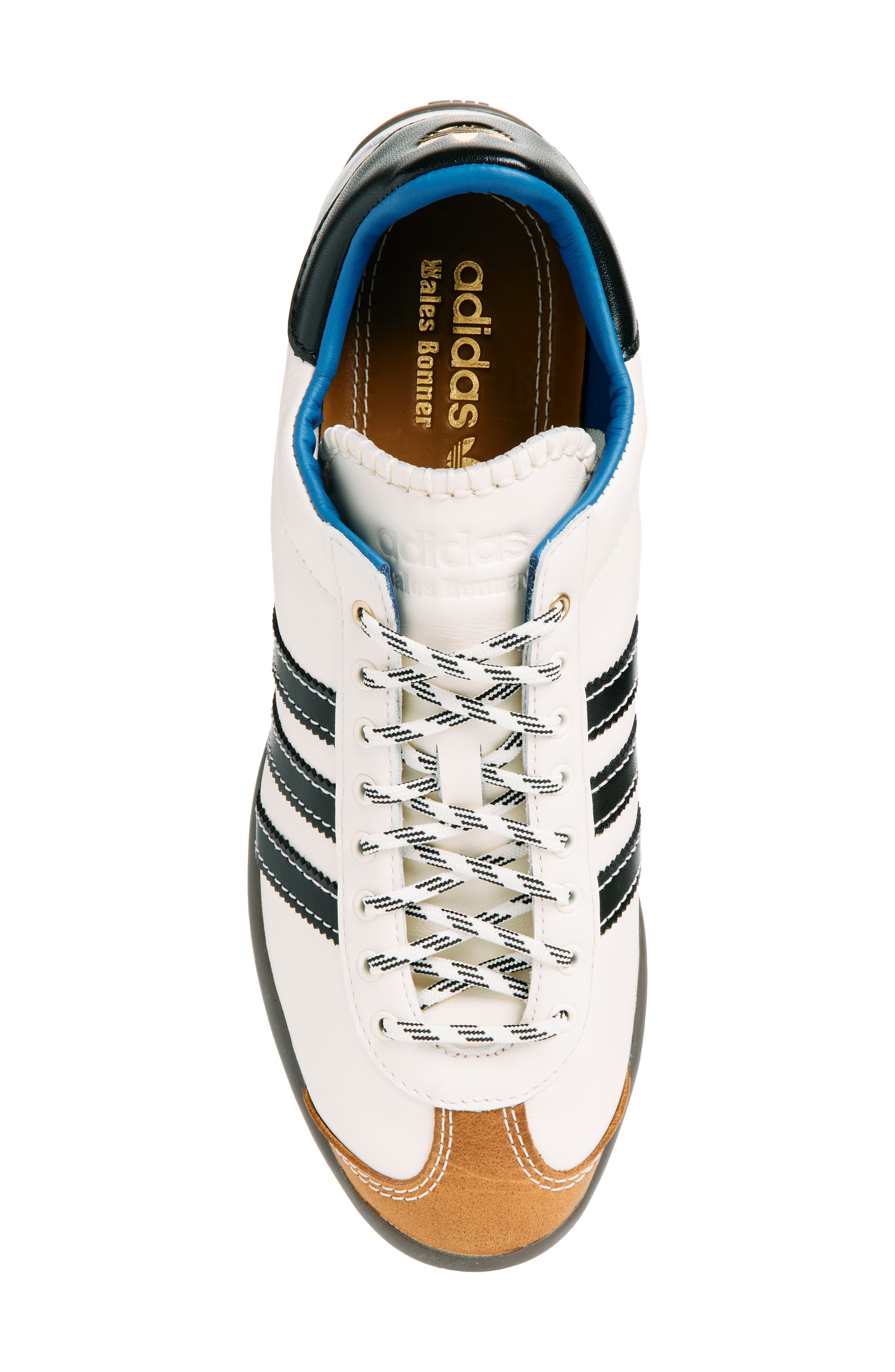 x Wales Bonner Karintha OG Sneaker, Alternate, color, WHITE/ CORE BLACK/ LUSH BLUE
