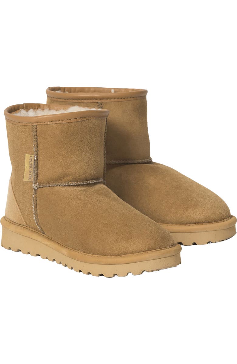 Celtic & Co. Classic Shearling Shortie Boots, Main, color, Spice