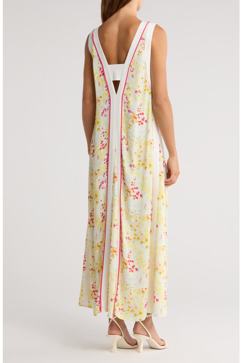 Eliza Buttercup Print Midi Dress, Alternate, color, PINK/ YELLOW