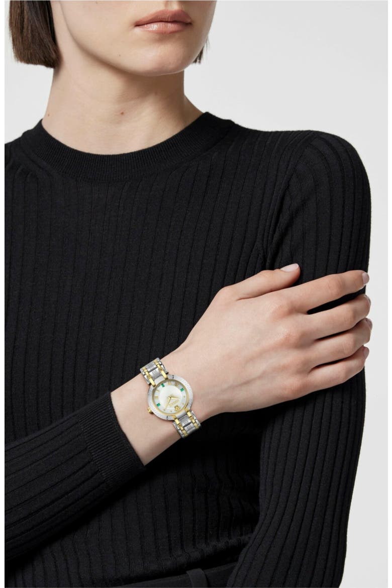 Antlia Emerald Bracelet Watch, 34mm, Alternate, color, TWO TONE