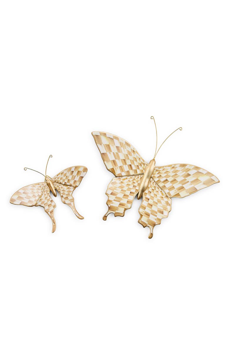 MACKENZIE CHILDS Set of 2 Mocha Butterfly Wall Decor, Alternate, color, Mocha