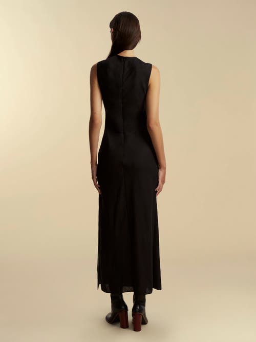 MARINA MOSCONE MARINA MOSCONE LIGHTWEIGHT WOOL TWIST PANELLED DRESS 
