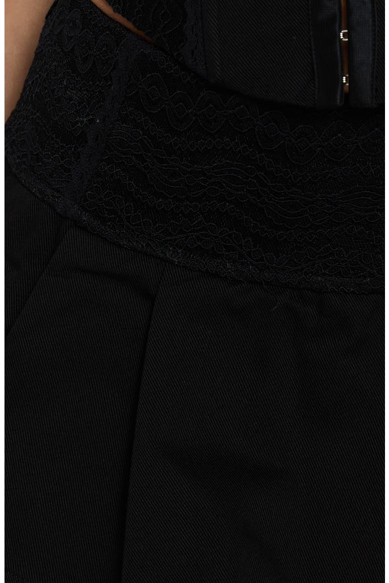 Amoure Pleated Micro Skort, Alternate, color, BLACK