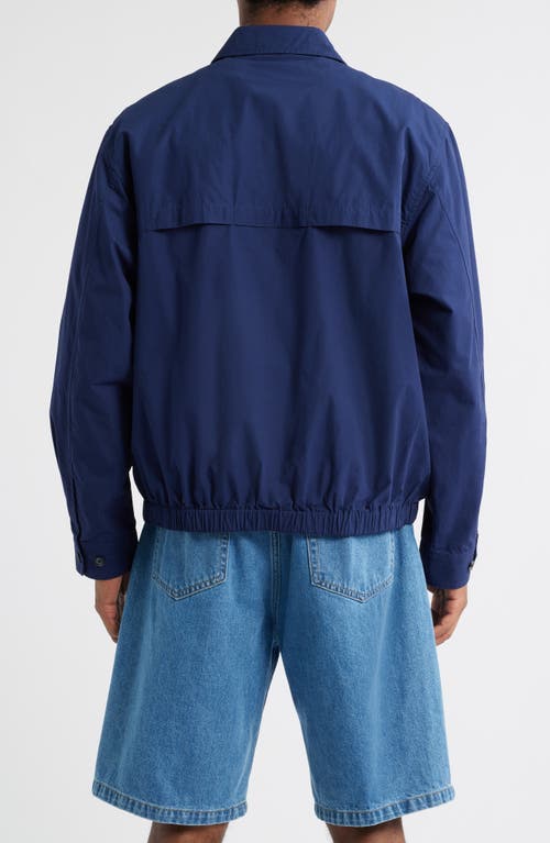 Carhartt Work In Progress Duke Cotton Poplin Zip Jacket In Blue