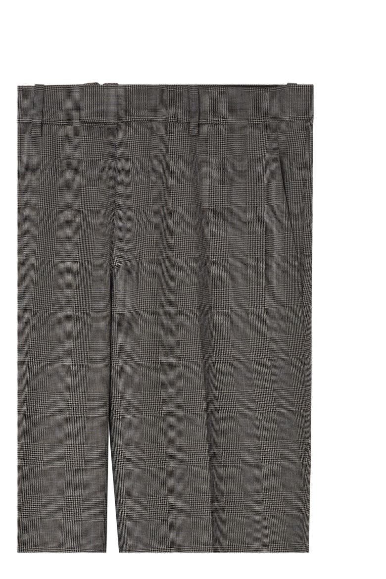 Check Wool Cashmere Bond Tailored Trousers, Alternate, color, Light iron grey