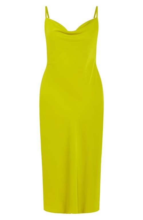 City Chic Sadie Midi Dress In Chartreuse