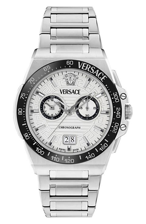 Greca Reaction Chronograph Bracelet Watch, 43mm